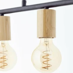 Lampes En Bois-Luminaires Brilliant Suspension Brilliant Kerry Écru, 5 lumières