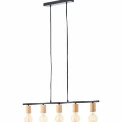 Lampes En Bois-Luminaires Brilliant Suspension Brilliant Kerry Écru, 5 lumières