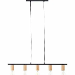 Lampes En Bois-Luminaires Brilliant Suspension Brilliant Kerry Écru, 5 lumières