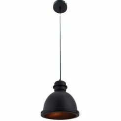 Lampes Industrielles-Luminaires Brilliant Suspension Brilliant Kiki Noir, 1 lumière