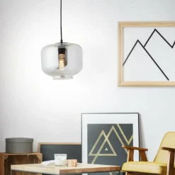 Luminaires Brilliant Suspension Brilliant Kleon Noir, 1 lumière