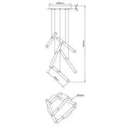 Luminaires Brilliant Suspension Brilliant Lagano LED Noir, 1 lumière* Suspensions