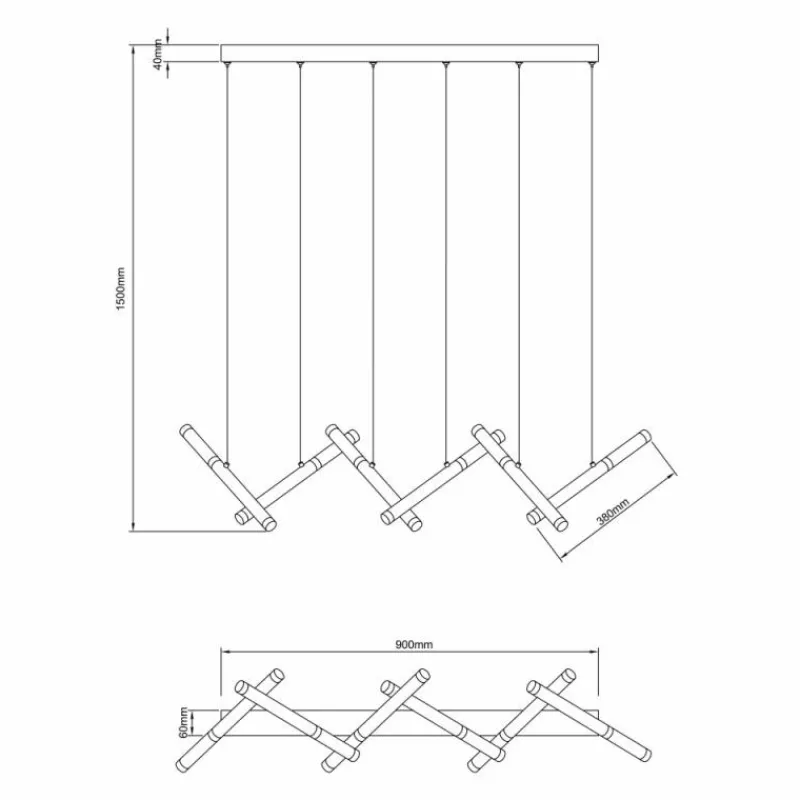 Luminaires Brilliant Suspension Brilliant Lagano LED Noir, 1 lumière* Éclairage Led