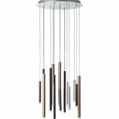 Luminaires Brilliant Suspension Brilliant Living Cembalo LED Brun, 16 lumières* Éclairage Led