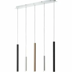 Luminaires Brilliant Suspension Brilliant Living Cembalo LED Aluminium, 5 lumières* Éclairage Led