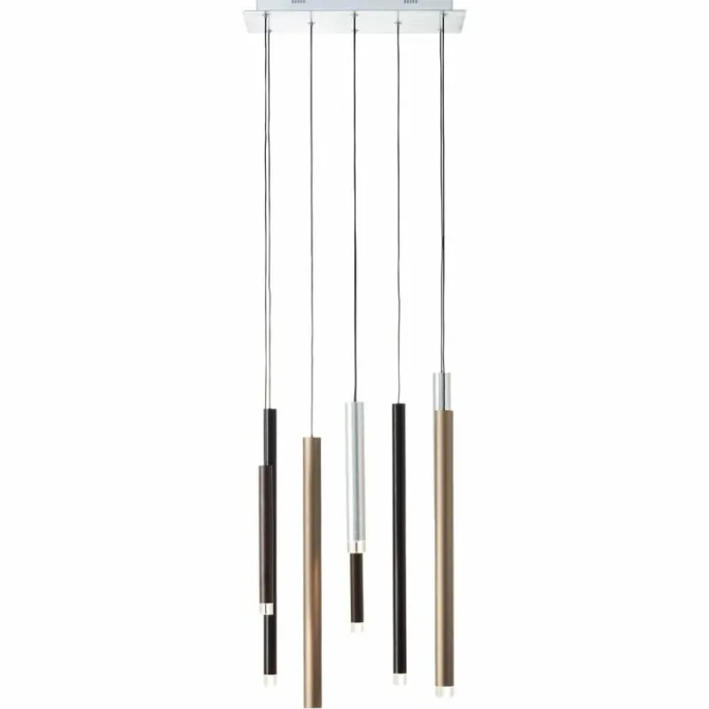 Luminaires Brilliant Suspension Brilliant Living Cembalo LED Brun, 8 lumières* Éclairage Led
