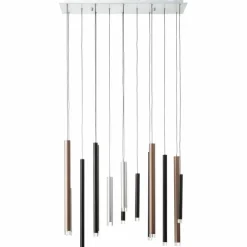 Luminaires Brilliant Suspension Brilliant Living Cembalo LED Brun, 14 lumières* Éclairage Led