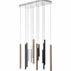 Luminaires Brilliant Suspension Brilliant Living Cembalo LED Brun, 14 lumières* Éclairage Led