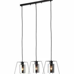 Luminaires Scandinaves-Luminaires Brilliant Suspension Brilliant Luxor Noir, 3 lumières