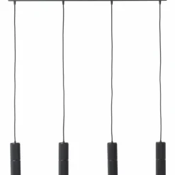 Luminaires Brilliant Suspension Brilliant Marty LED Noir, 4 lumières* Suspensions