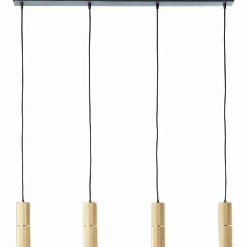 Lampes Dorées-Luminaires Brilliant Suspension Brilliant Marty LED Noir, 4 lumières