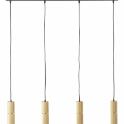 Lampes Dorées-Luminaires Brilliant Suspension Brilliant Marty LED Noir, 4 lumières