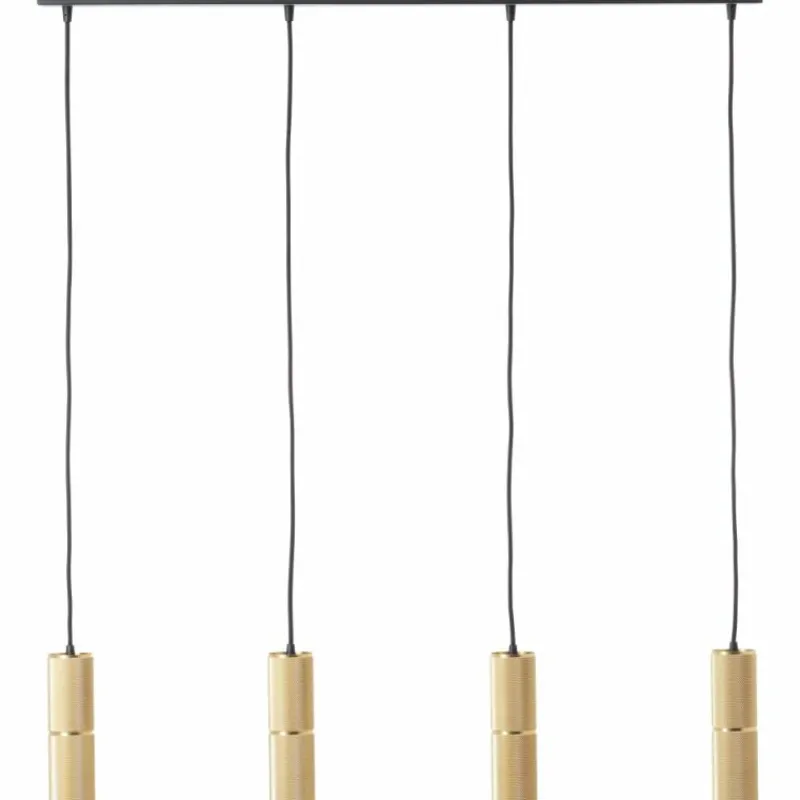 Lampes Dorées-Luminaires Brilliant Suspension Brilliant Marty LED Noir, 4 lumières