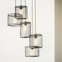 Luminaires Brilliant Suspension Brilliant Maze Noir, 5 lumières* Suspensions