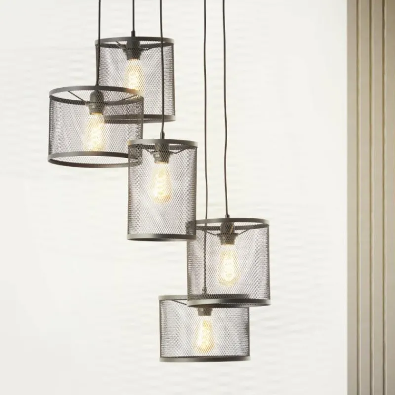 Luminaires Brilliant Suspension Brilliant Maze Noir, 5 lumières* Suspensions