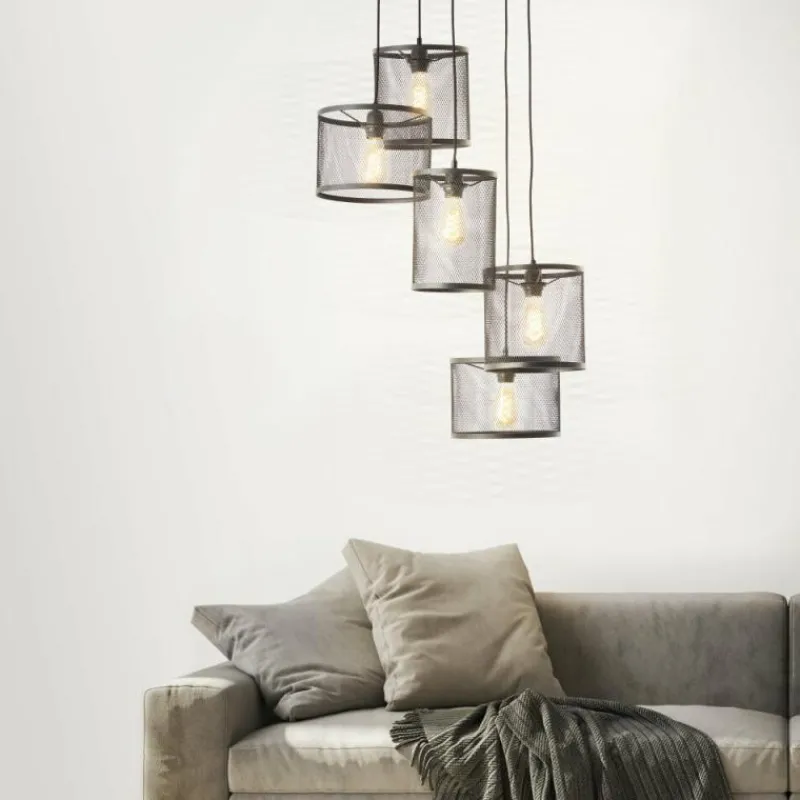 Luminaires Brilliant Suspension Brilliant Maze Noir, 5 lumières* Suspensions