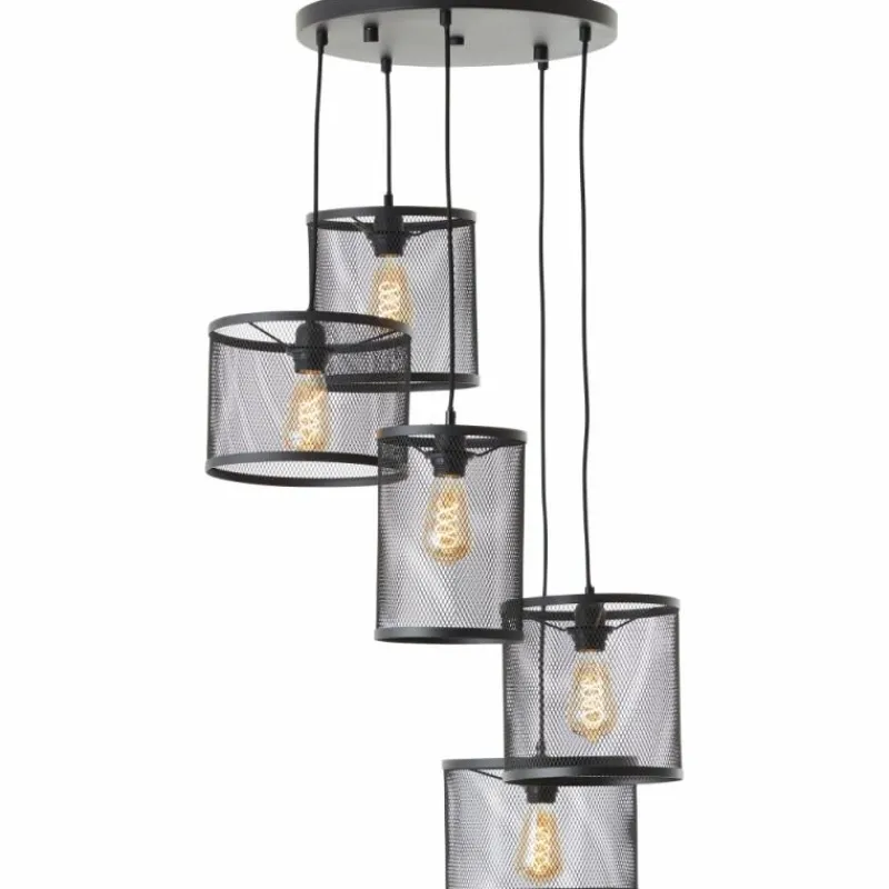 Luminaires Brilliant Suspension Brilliant Maze Noir, 5 lumières* Suspensions