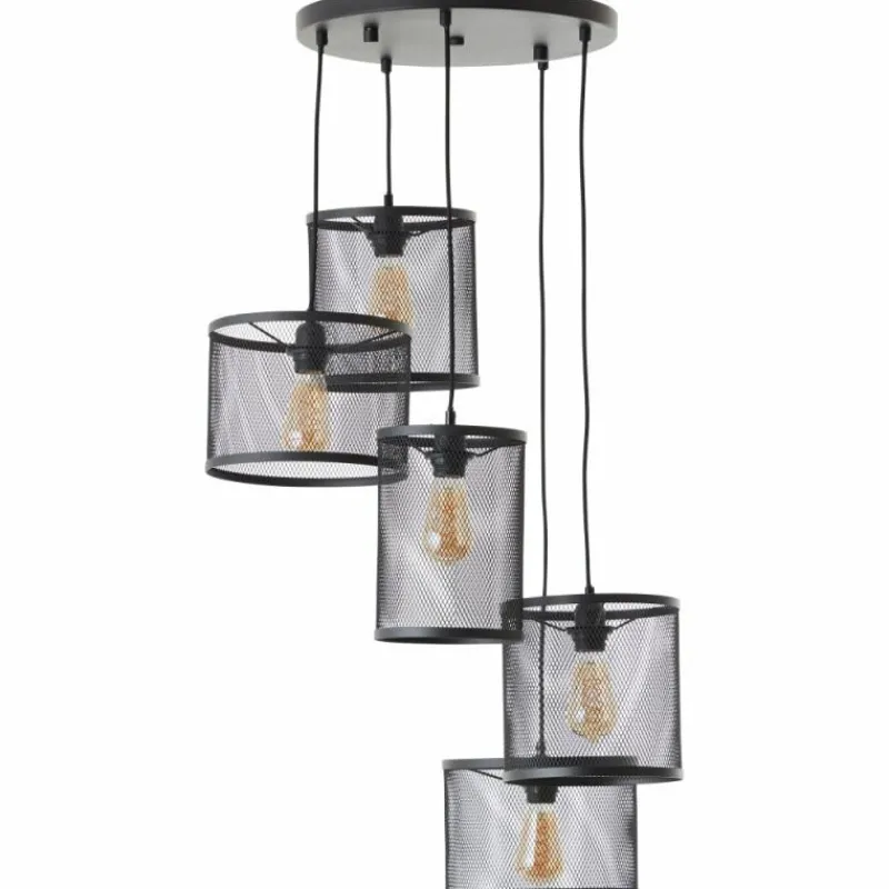 Luminaires Brilliant Suspension Brilliant Maze Noir, 5 lumières* Suspensions
