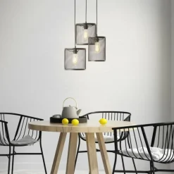 Luminaires Scandinaves-Luminaires Brilliant Suspension Brilliant Maze Noir, 3 lumières