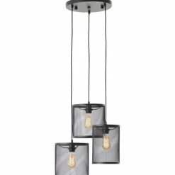 Luminaires Scandinaves-Luminaires Brilliant Suspension Brilliant Maze Noir, 3 lumières