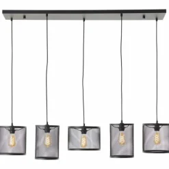 Luminaires Scandinaves-Luminaires Brilliant Suspension Brilliant Maze Noir, 5 lumières