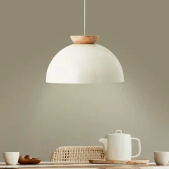 Luminaires Scandinaves-Luminaires Brilliant Suspension Brilliant Nalam Écru, Blanc, 1 lumière