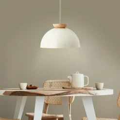 Luminaires Scandinaves-Luminaires Brilliant Suspension Brilliant Nalam Écru, Blanc, 1 lumière