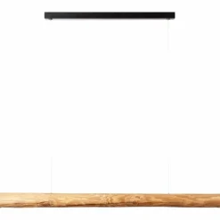 Luminaires Rustiques-Luminaires Brilliant Suspension Brilliant Odun LED Bois clair, Noir, 1 lumière