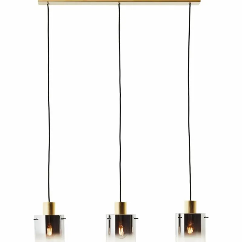 Lampes Dorées-Luminaires Brilliant Suspension Brilliant Osaki Or, 3 lumières