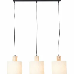 Lampes En Tissu-Luminaires Brilliant Suspension Brilliant Pia Noir, 3 lumières