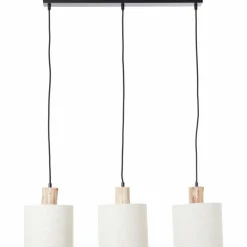 Lampes En Tissu-Luminaires Brilliant Suspension Brilliant Pia Noir, 3 lumières