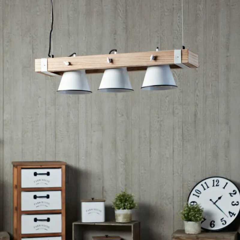 Luminaires Scandinaves-Luminaires Brilliant Suspension Brilliant Plow Bois clair, Blanc, 3 lumières