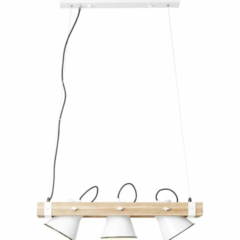 Luminaires Scandinaves-Luminaires Brilliant Suspension Brilliant Plow Bois clair, Blanc, 3 lumières