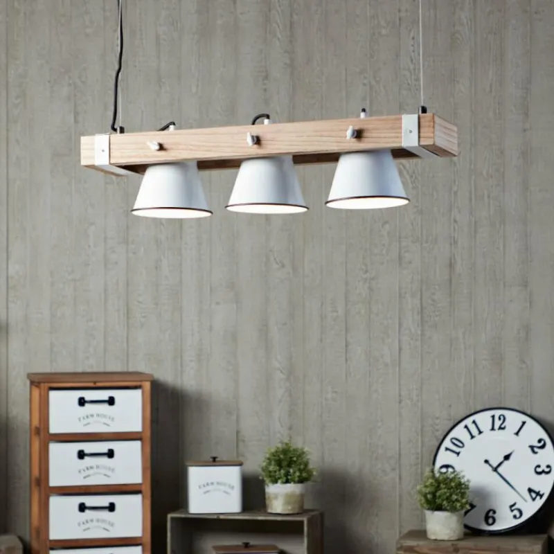 Luminaires Scandinaves-Luminaires Brilliant Suspension Brilliant Plow Bois clair, Blanc, 3 lumières