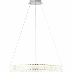 Luminaires Brilliant Suspension Brilliant Queen LED Argenté, 1 lumière, Télécommandes* Éclairage Led