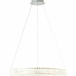 Luminaires Brilliant Suspension Brilliant Queen LED Argenté, 1 lumière, Télécommandes* Éclairage Led