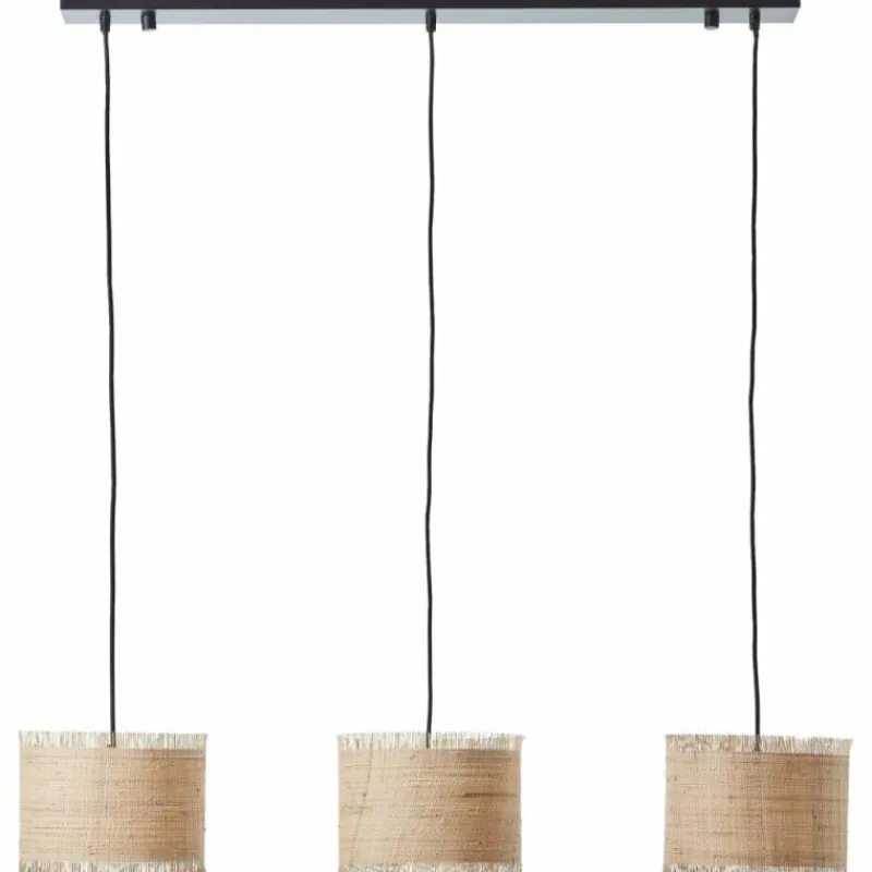 Luminaires Rustiques-Luminaires Brilliant Suspension Brilliant Raffy Noir, 3 lumières