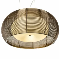 Luminaires Brilliant Suspension Brilliant Relax Bronze, Chrome, 2 lumières