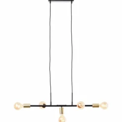 Lampes Dorées-Luminaires Brilliant Suspension Brilliant Skylab Or, Noir, 5 lumières