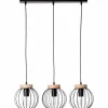 Luminaires Rustiques-Luminaires Brilliant Suspension Brilliant SORANA Bois foncé, Noir, 3 lumières