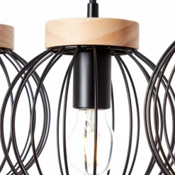 Luminaires Rustiques-Luminaires Brilliant Suspension Brilliant SORANA Bois foncé, Noir, 3 lumières
