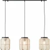 Lampes En Tissu-Luminaires Brilliant Suspension Brilliant Tannah Noir, 3 lumières