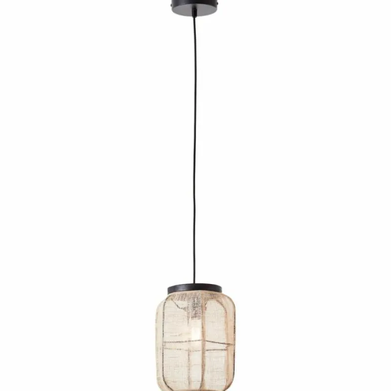 Lampes En Tissu-Luminaires Brilliant Suspension Brilliant Tannah Noir, 1 lumière
