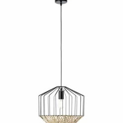 Luminaires Rustiques-Luminaires Brilliant Suspension Brilliant TEMPLO Brun, Noir, 1 lumière