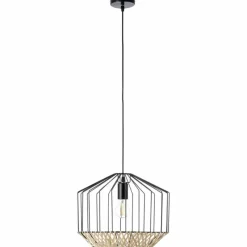 Luminaires Rustiques-Luminaires Brilliant Suspension Brilliant TEMPLO Brun, Noir, 1 lumière