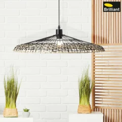 Luminaires Rustiques-Luminaires Brilliant Suspension Brilliant Teva Brun, Noir, 1 lumière