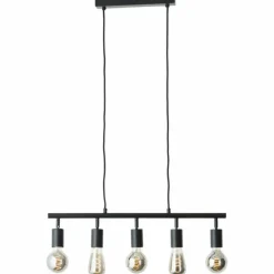 Luminaires Scandinaves-Luminaires Brilliant Suspension Brilliant Tiffany Noir, 5 lumières
