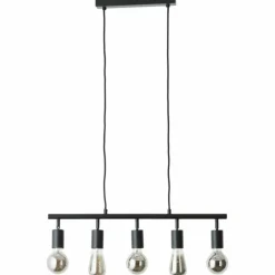 Luminaires Scandinaves-Luminaires Brilliant Suspension Brilliant Tiffany Noir, 5 lumières