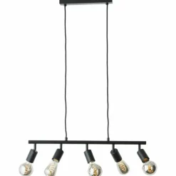 Luminaires Scandinaves-Luminaires Brilliant Suspension Brilliant Tiffany Noir, 5 lumières