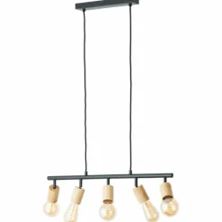 Luminaires Scandinaves-Luminaires Brilliant Suspension Brilliant Tiffany Écru, Noir, 5 lumières